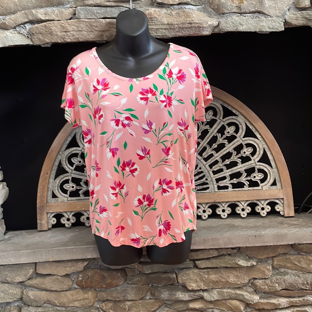 Lands’ End women’s short sleeve scoop next shirt size XS & S NWT